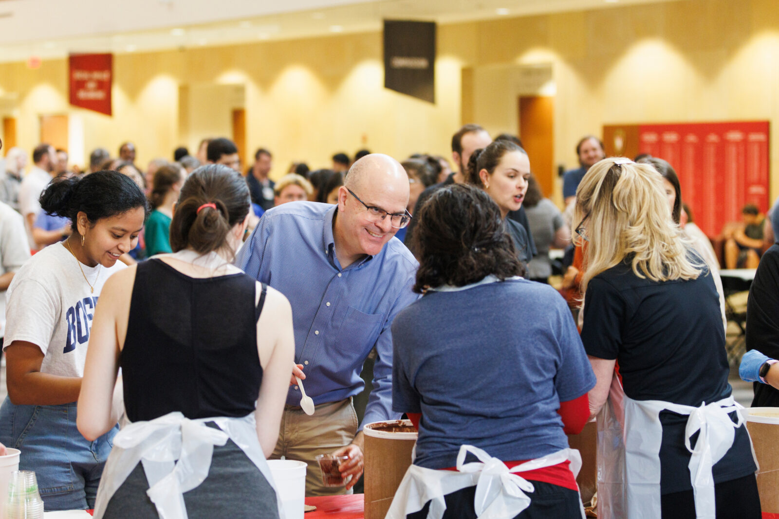 SMPH students, staff, and faculty at the Ice Cream Social.